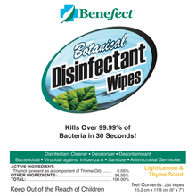 Load image into Gallery viewer, Benefect Botanical Disinfectant Wipes (250 Count)