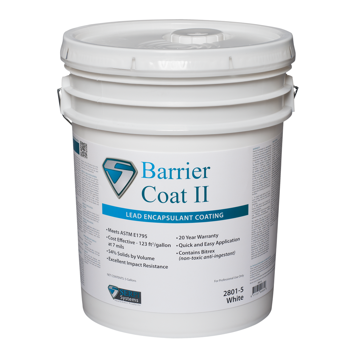 Fiberlock Barrier Coat II Lead Paint Encapsulant Coating White